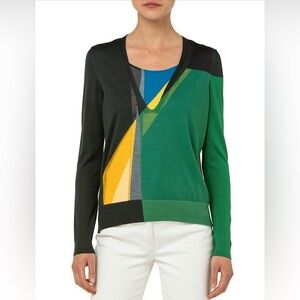 AKRIS Layered V-neck Sweater